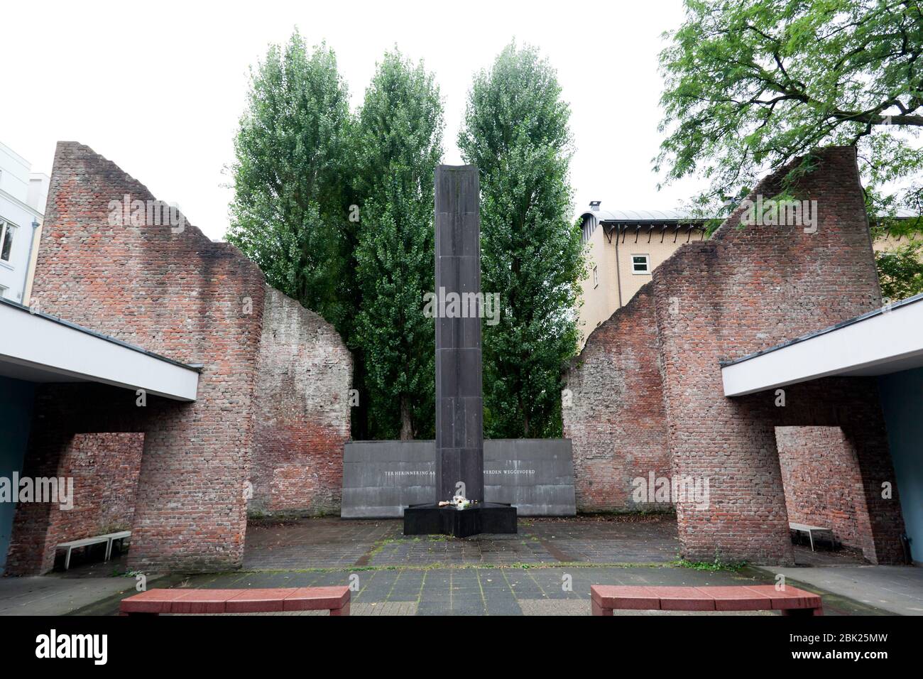 National Holocaust Memorial in the Hollandsche Schouburg, a former Theatre used by the Nazi occupiers as a Deportation Centre for Jews during WWII Stock Photo