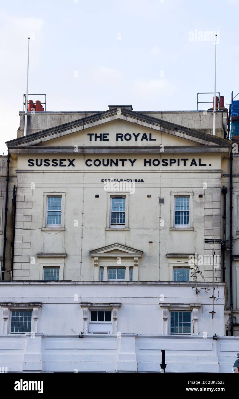 The NHS Royal County Sussex Hospital RSCH in Brighton UK Stock Photo