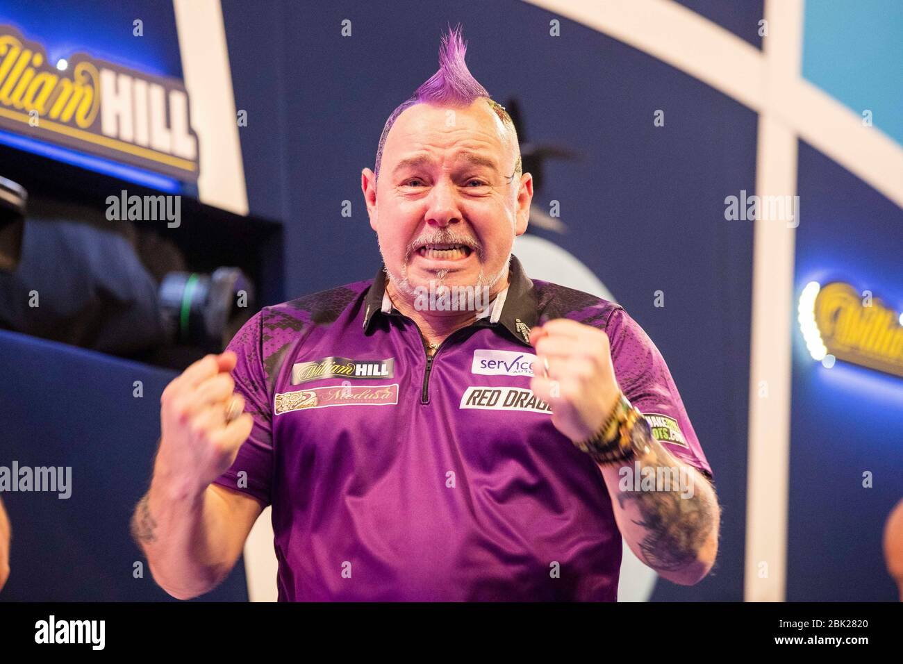 01-01-2020 Peter Wright wins the PDC World Championship 2020 in Alexandra Palace against Michael van Gerwen Stock Photo