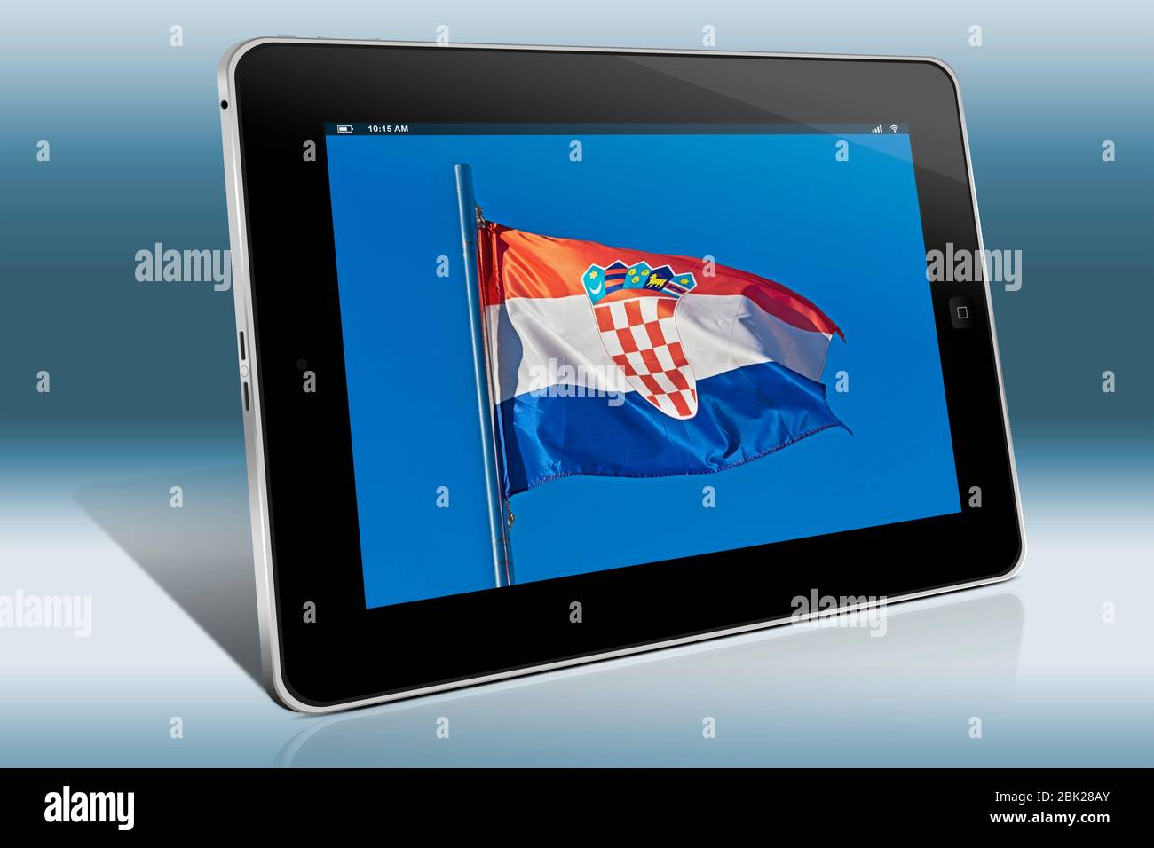 Detail photo of the Flag from the Republic of Croatia Stock Photo