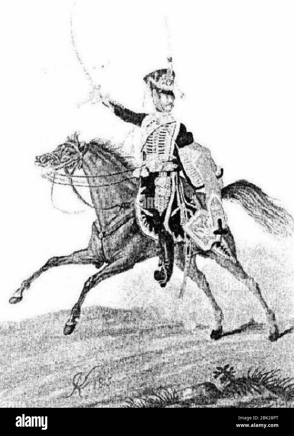 Hussar by Lev Kiel (1815). Stock Photo