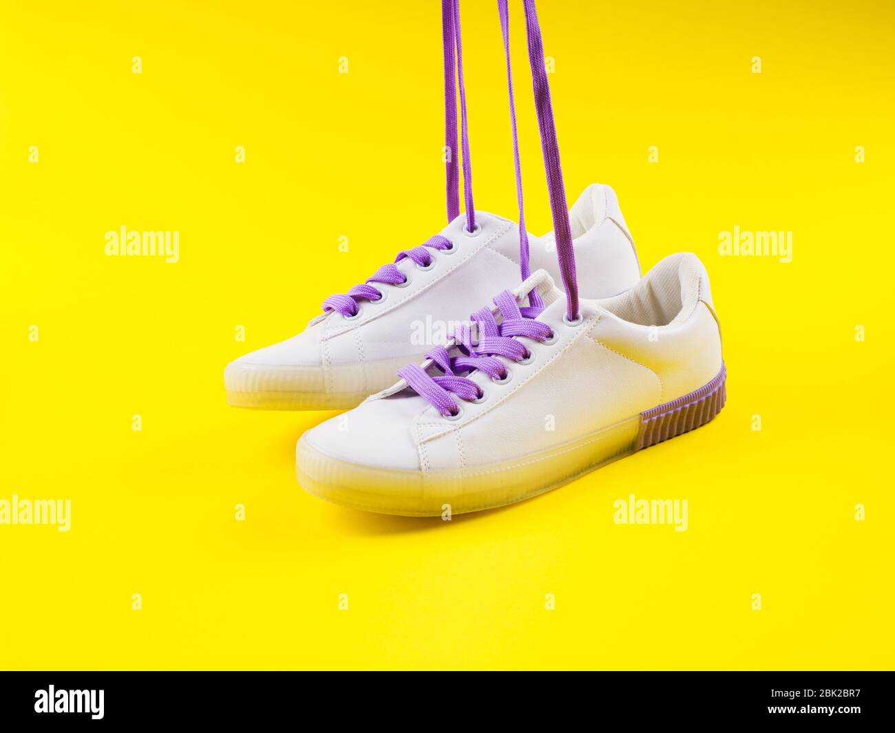 purple and yellow trainers