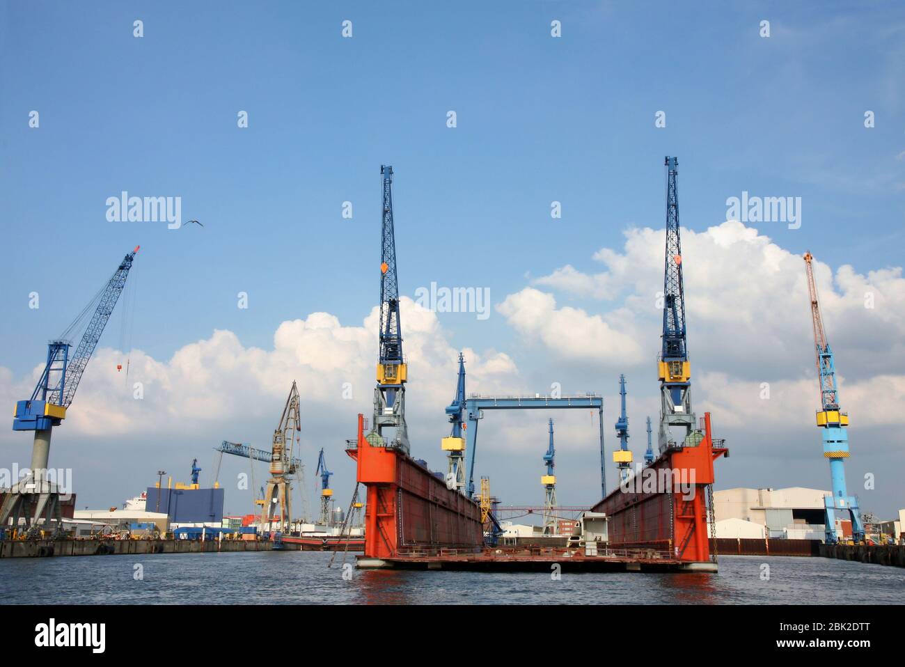 Port of Hamburg on the river Elbe, the largest port in Germany Stock Photo Alamy