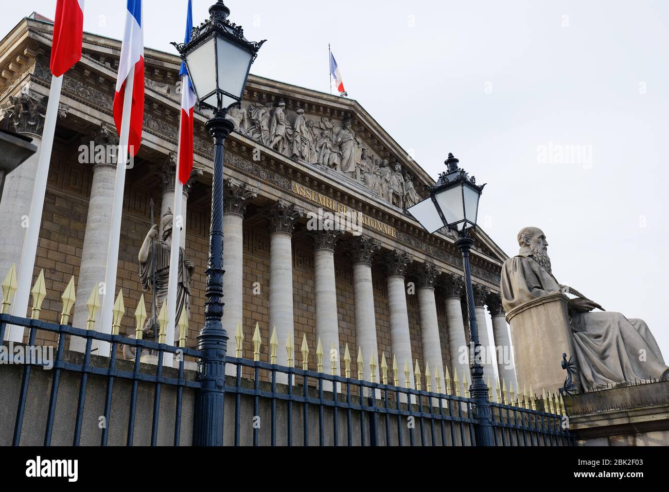The French national Assembly-Bourbon palace, Paris, France. Stock Photo