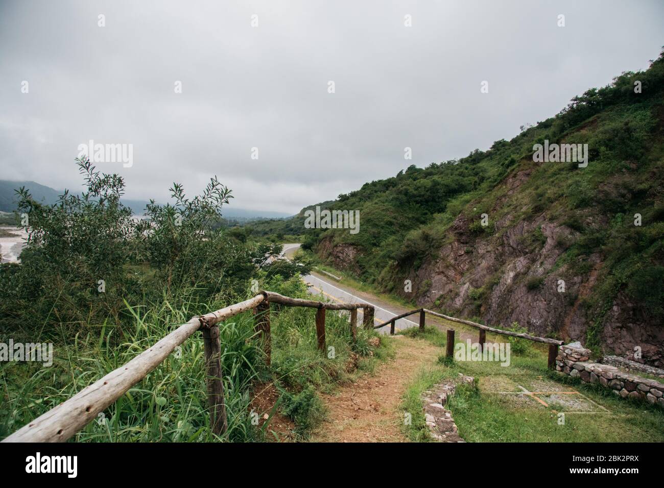 Green Landscapes, on the way to Jujuy, Argentina Stock Photo