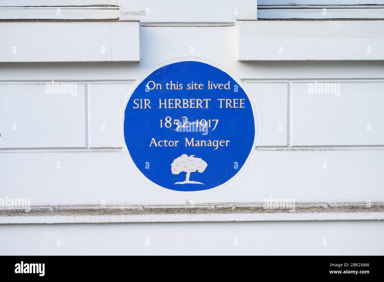 Herbert Tree Plaque - 76 Sloane Street, Chelsea, London Stock Photo