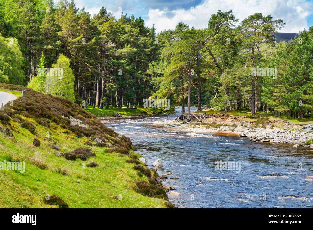 Linn of Dee, River Dee, Braemar, summer, Aberdeenshire, Highland Region