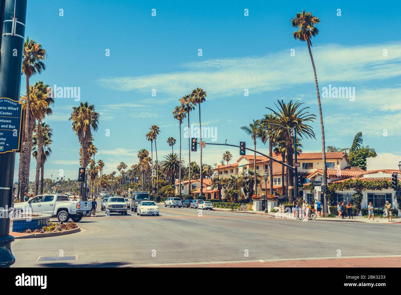 Santa Barbara, California, USA - August 6th, 2019 : summer day in Santa Barbara Stock Photo