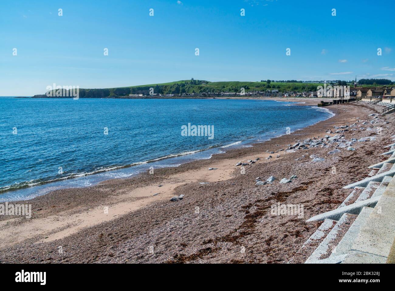 Looking South Along Stonehaven Beach Aberdeenshire Highland Region Looking South Along Stonehaven Beach Aberdeenshire Highland Region