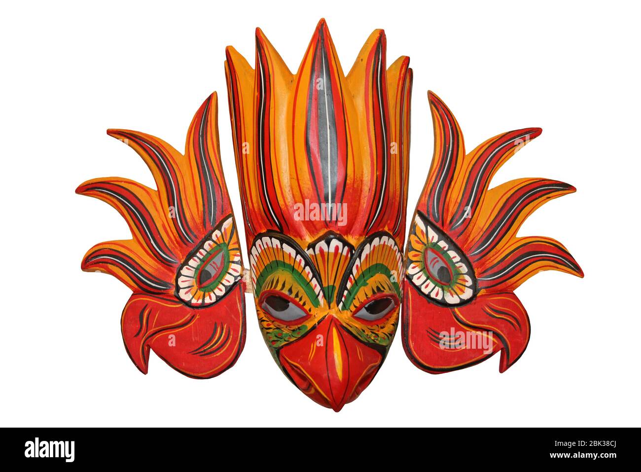 Gurulu Raksha - Bird Fire Devil Mask, Sri Lanka Stock Photo