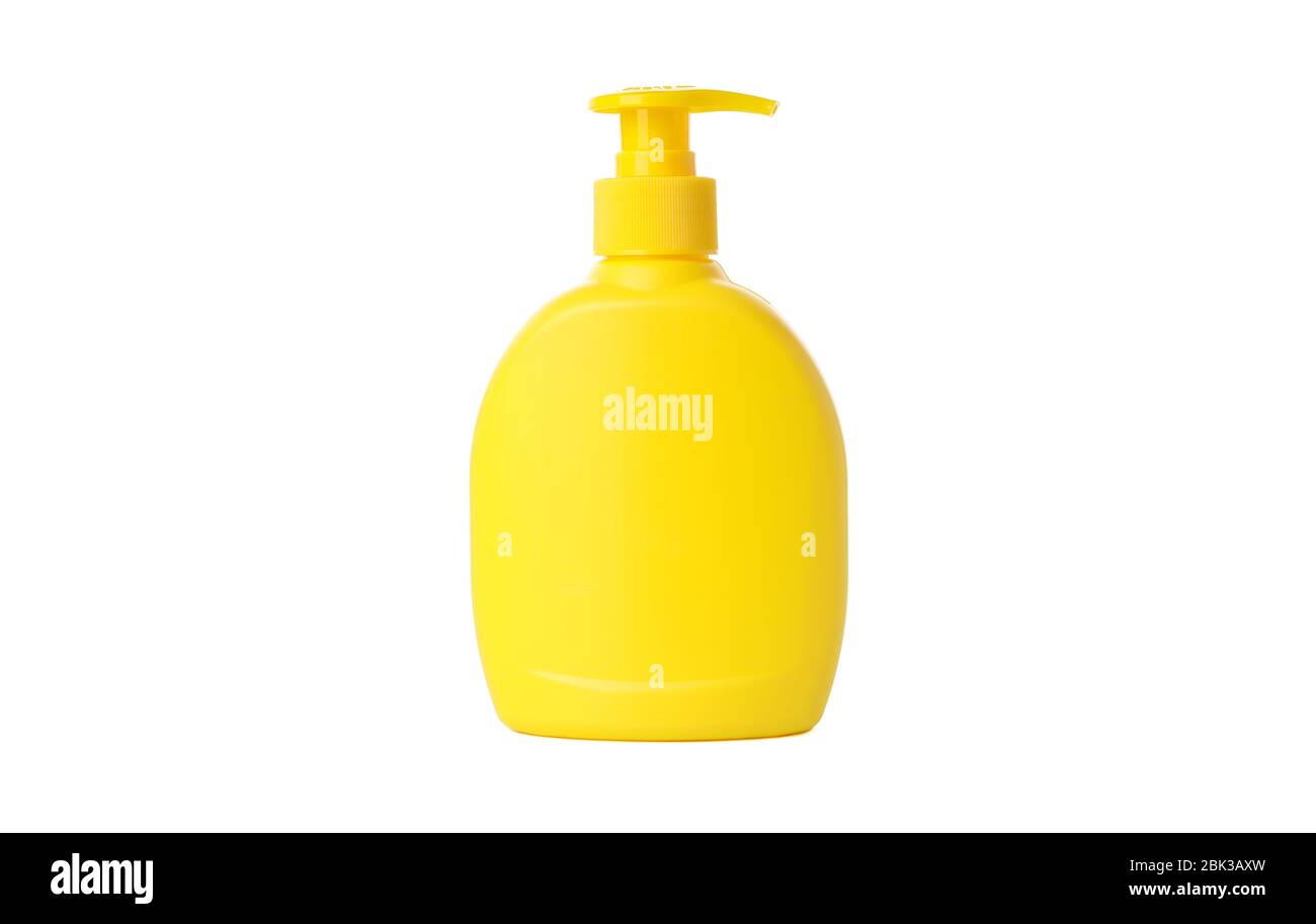 Blank bottle for soap isolated on white background Stock Photo - Alamy