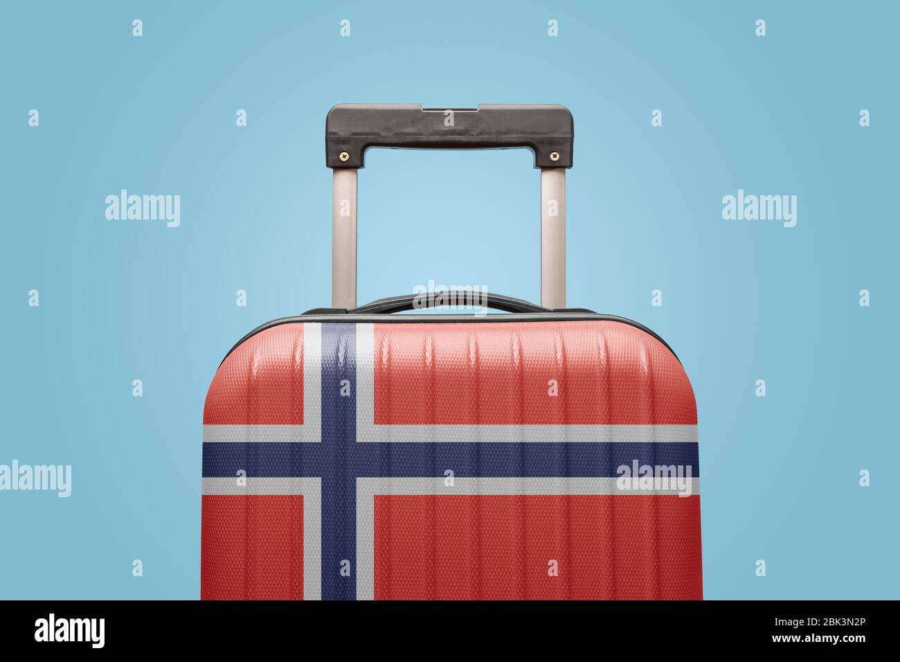 Suitcase with Norwegian flag design travel europe concept Stock Photo -  Alamy