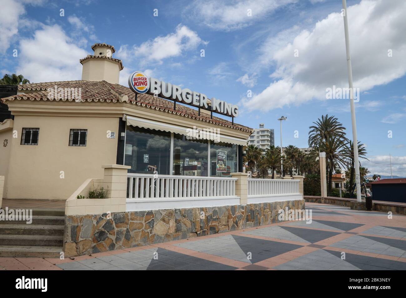 May 1, 2020: May 1, 2020 (Malaga) The multinational Burger King Burgers  remains closed due to the coronavirus crisis in Puerto Marina, Benalmadena  Costa. Credit: Lorenzo Carnero/ZUMA Wire/Alamy Live News Stock Photo - Alamy