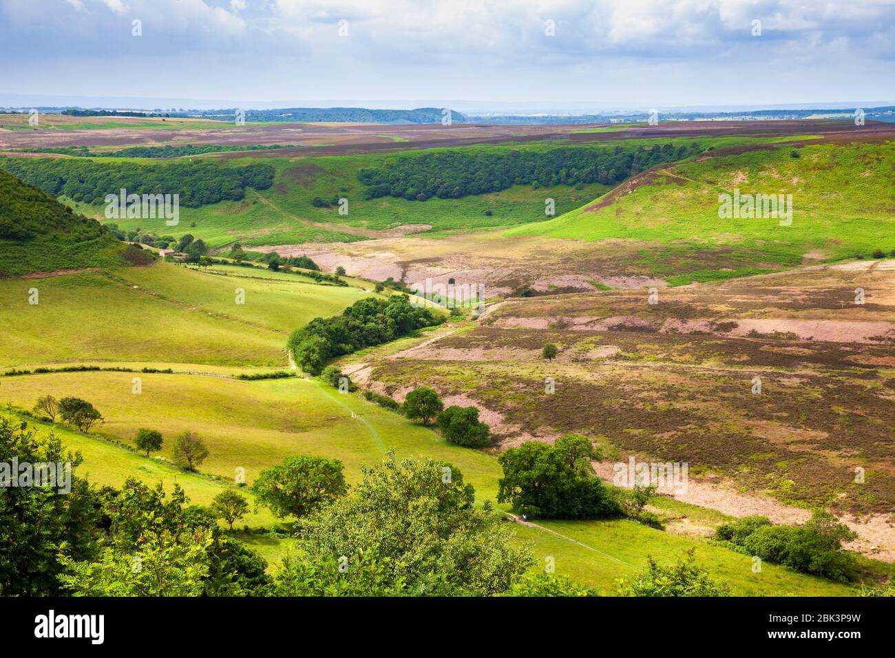 A south west view of the Hole of Horcum in the North York Moors National Park, Yorkshire, England Stock Photo