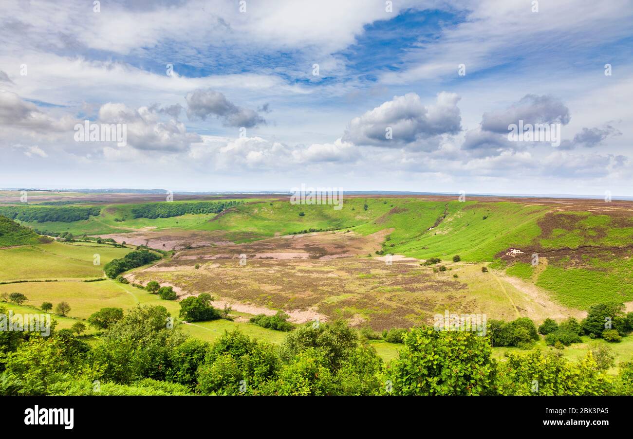 A south west view of the Hole of Horcum in the North York Moors National Park, Yorkshire, England Stock Photo