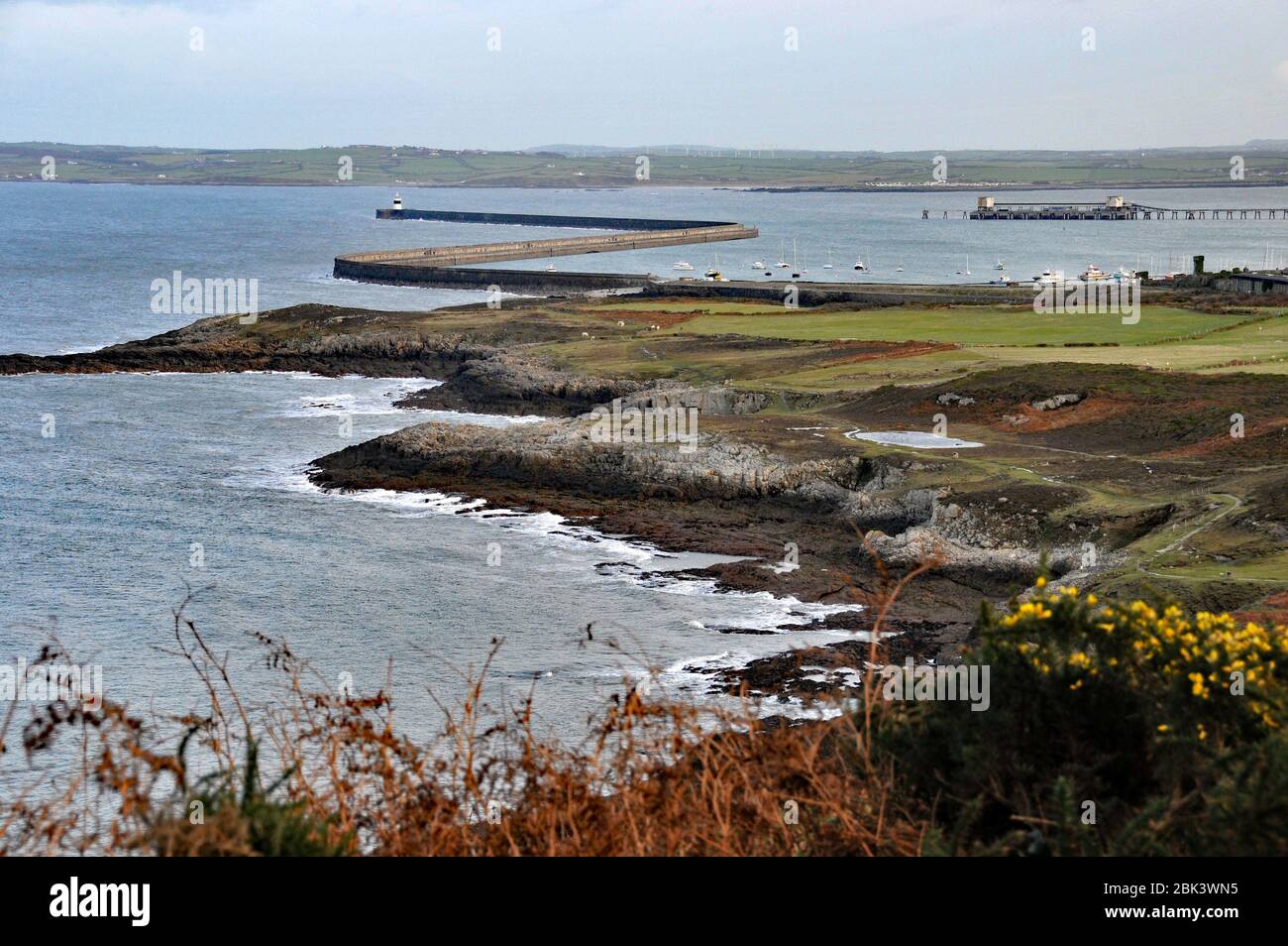 Around the UK - Approach to Holyhead, Anglesey, North Wales Stock Photo ...