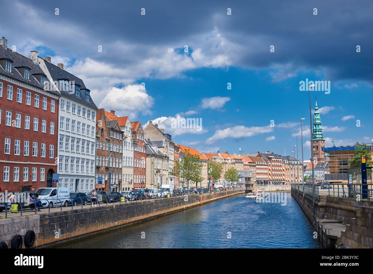Copenhagen view with Kunsthallen Nikolaj Stock Photo