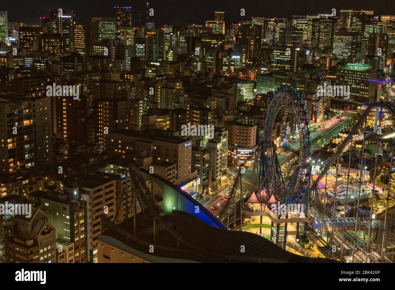 Tokyo at Night from Bunkyo City Hall, Japan Stock Photo