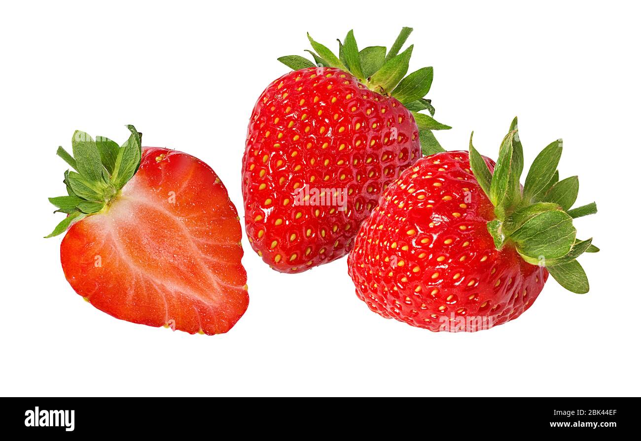 Strawberry isolated on white background Stock Photo - Alamy