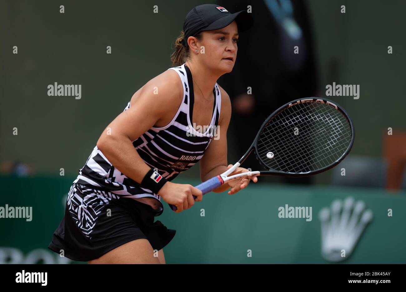 Ashleigh Barty of Australia in action during her first-round match at ...
