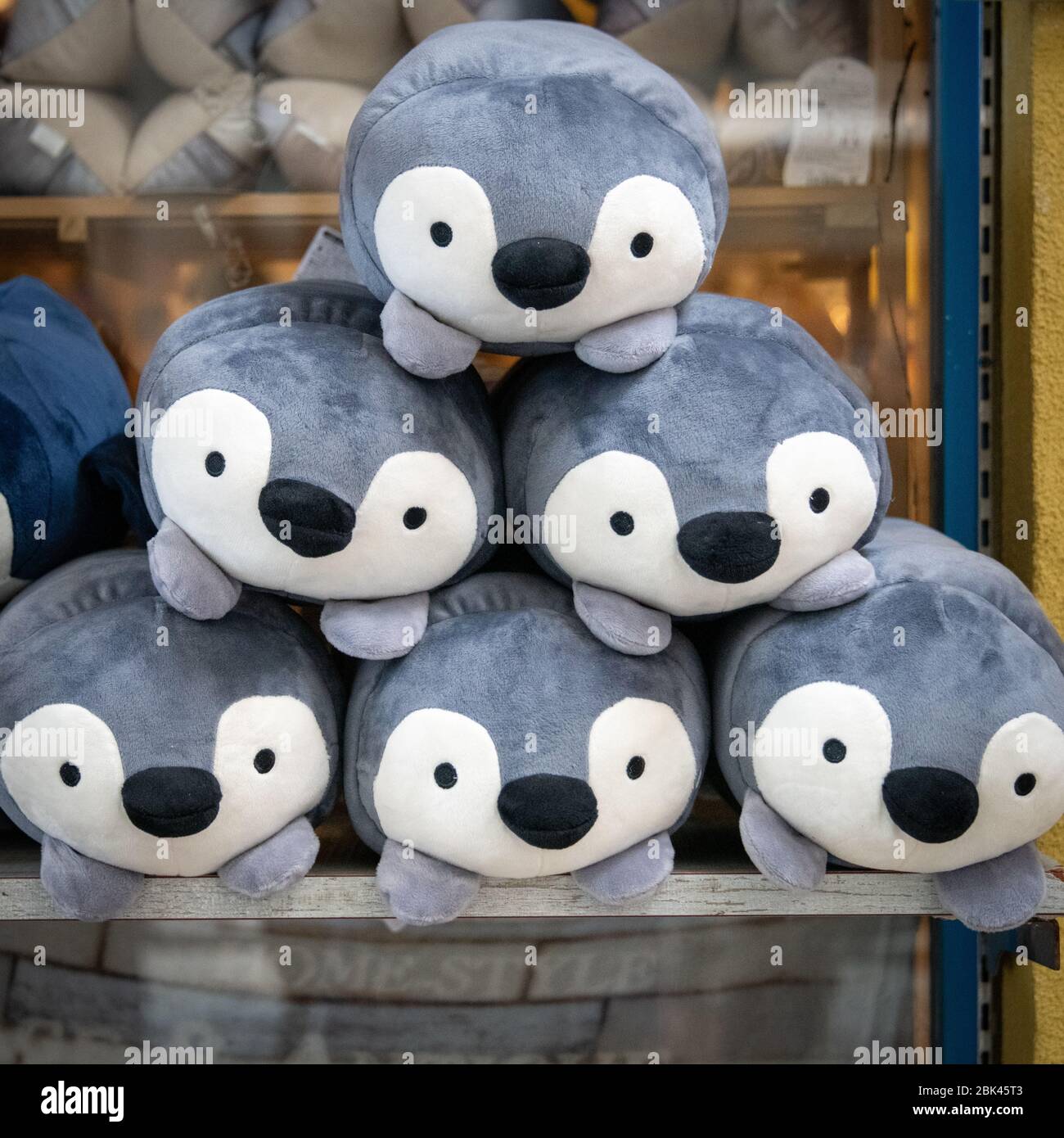 Display of 6 Cuddly Toys Stock Photo