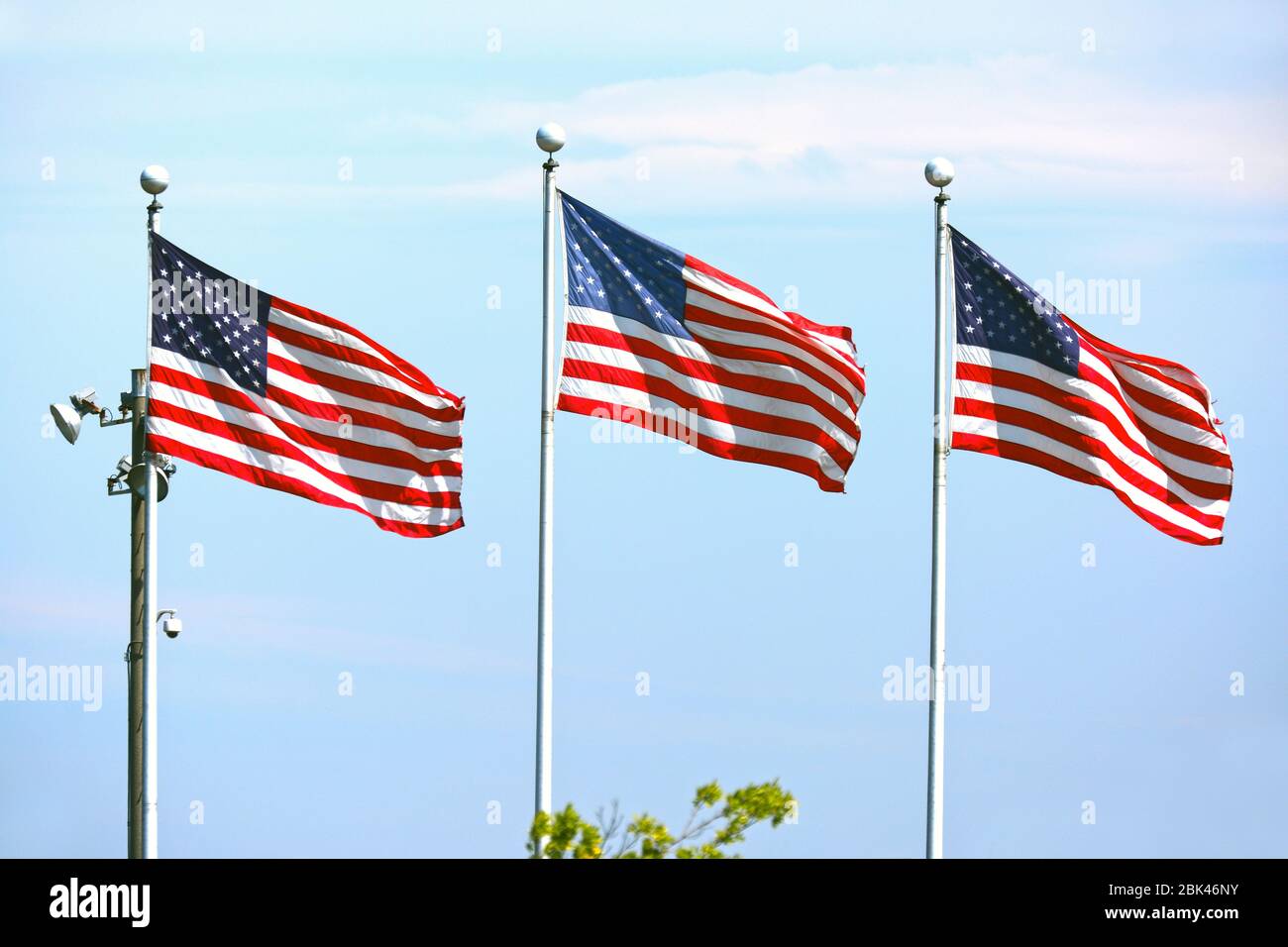 Three American flags Stock Photo Alamy