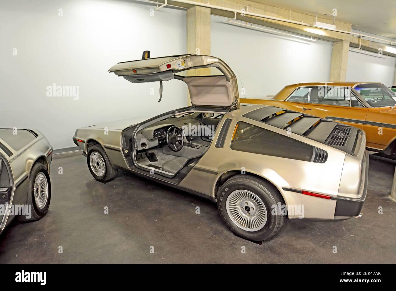 DeLorean car, back to the future movie Stock Photo