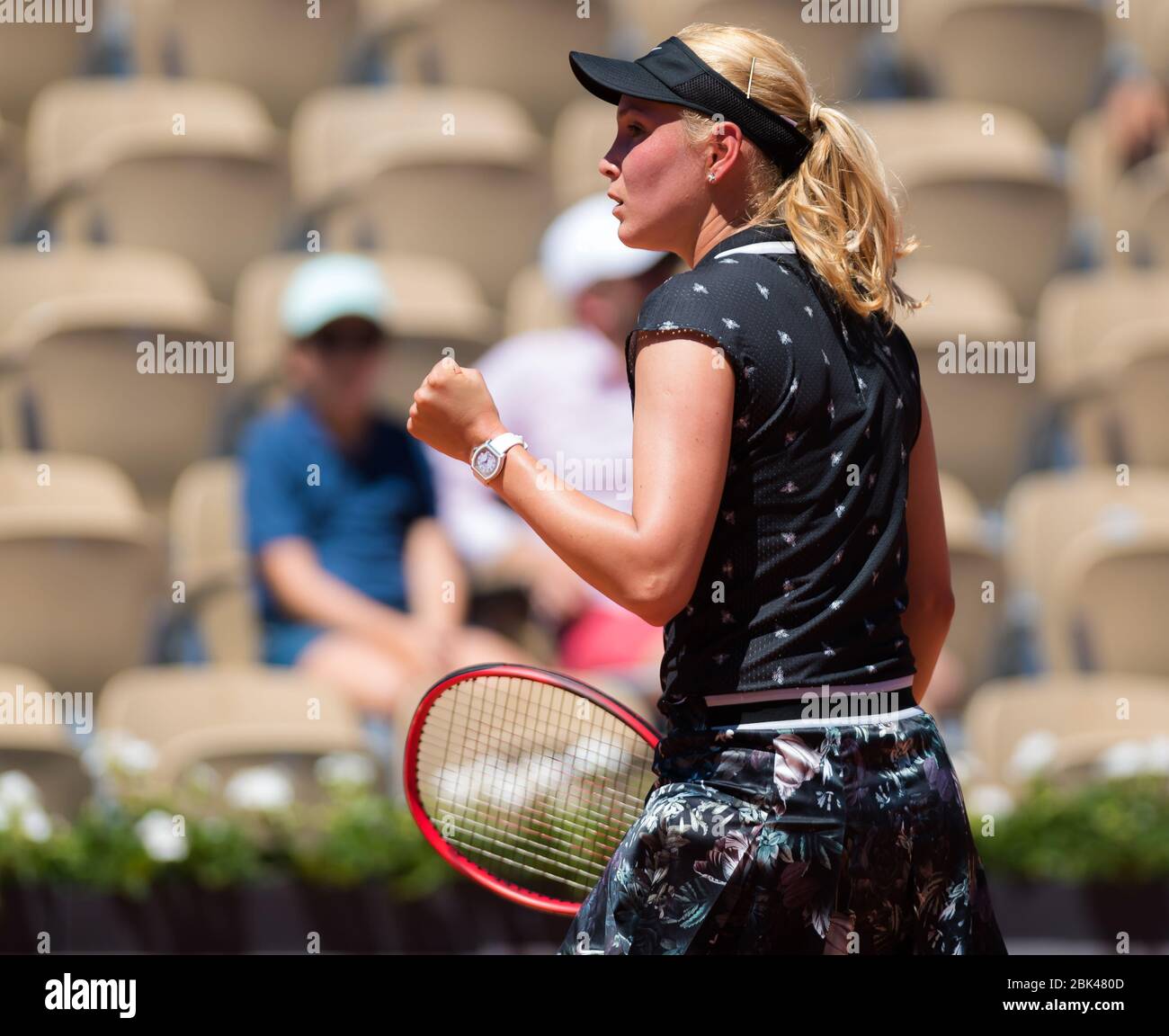 Donna Vekic of Croatia in action during her fourth-round match at the ...