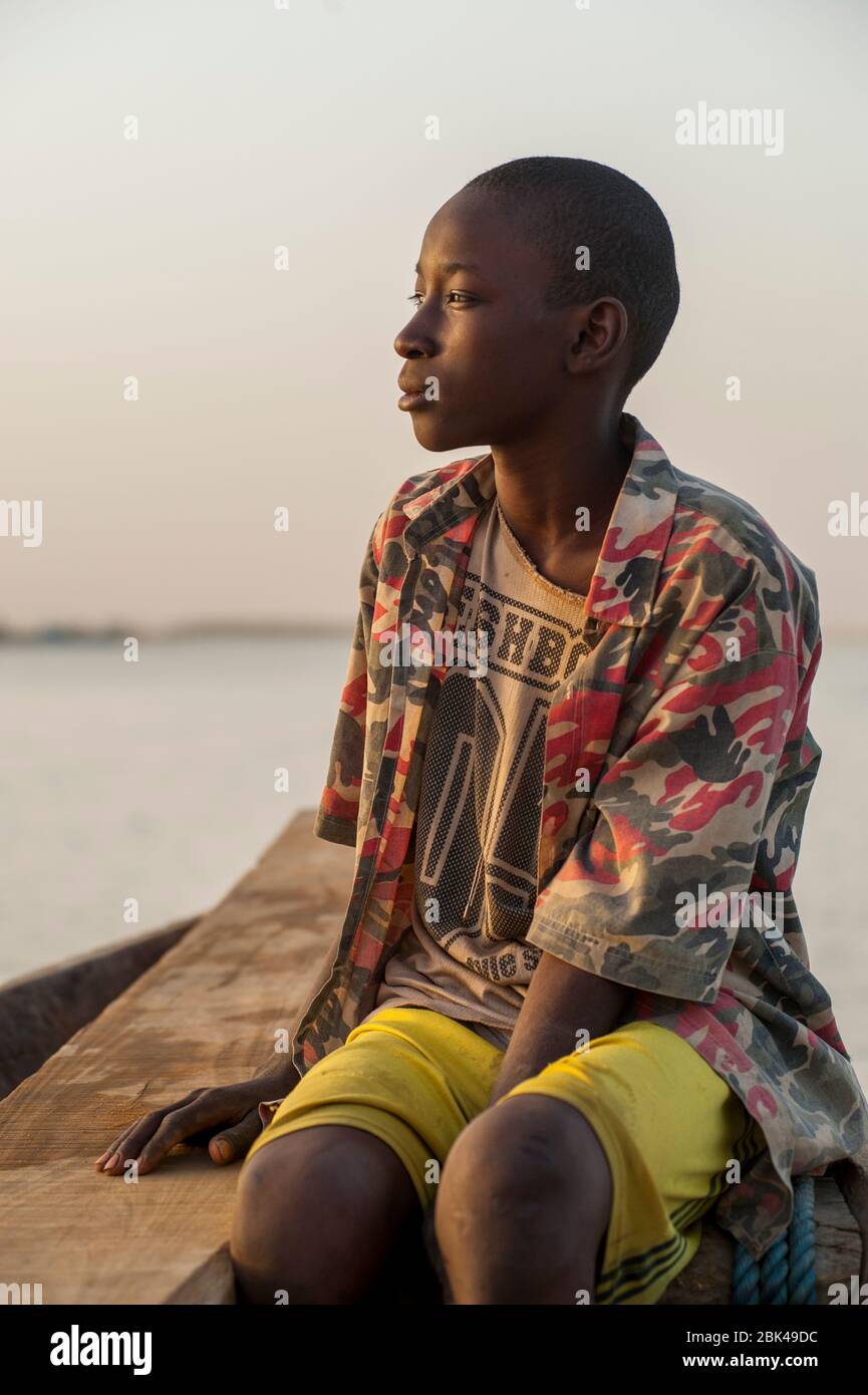 Portrait of a teenage boy in Mopti in Mali, West Africa. Stock Photo