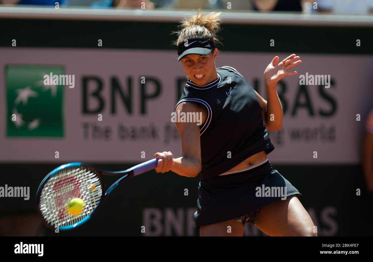 Madison Keys of the United States in action during her third-round