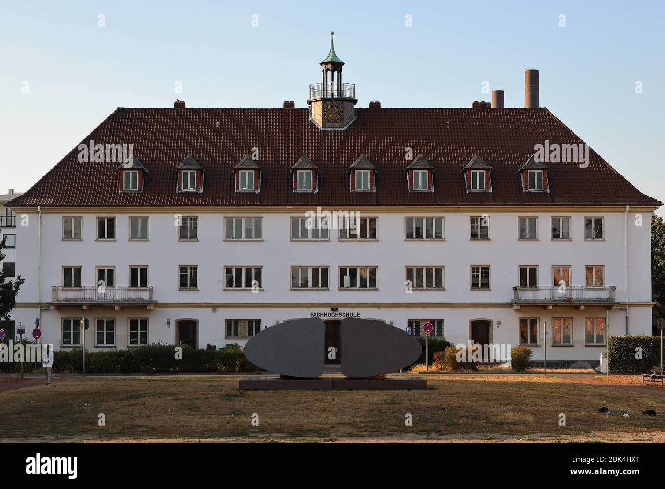 Ostphalia - University of Applied sciences in Wolfsburg is working downtown in historical building. Stock Photo