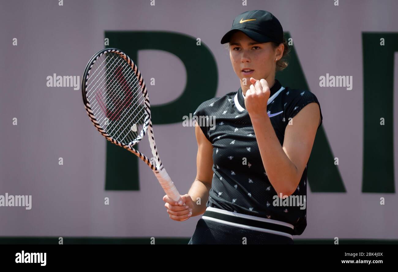Natalia Vikhlyantseva of Russia in action during the first qualifications  round at the Roland-Garros 2021, Grand Slam tennis tournament, Qualifying,  on May 25, 2021 at Roland-Garros stadium in Paris, France - Photo