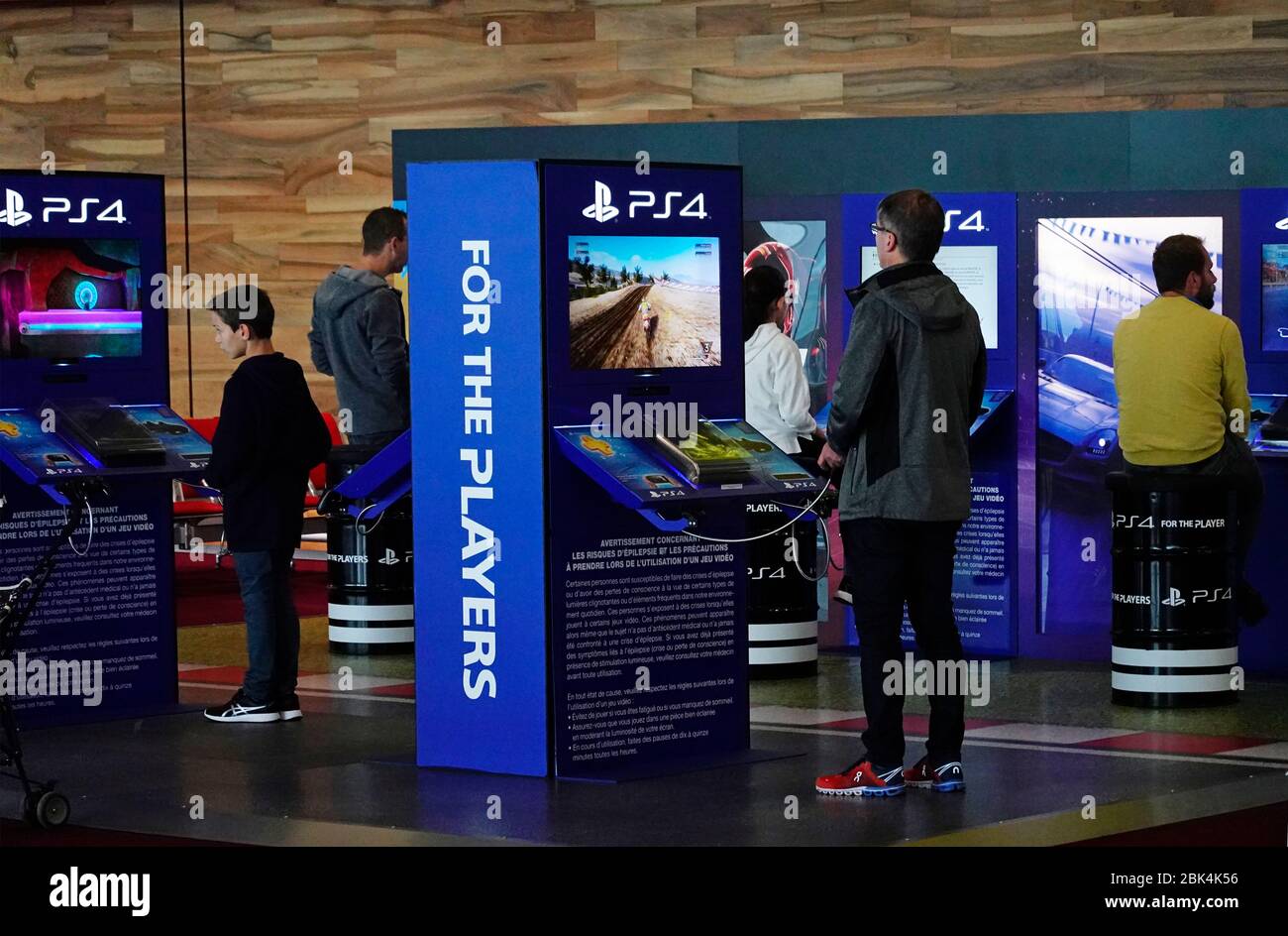 Playing Video games at Charles de Gaulle airport Paris France Stock Photo -  Alamy