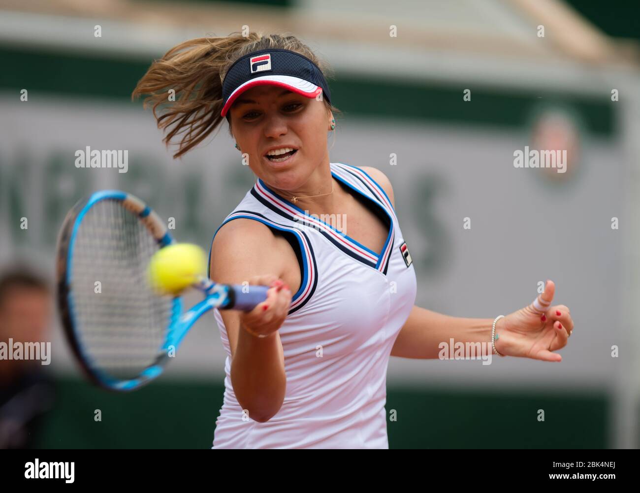 Sofia Kenin of the United States in action during her fourth-round