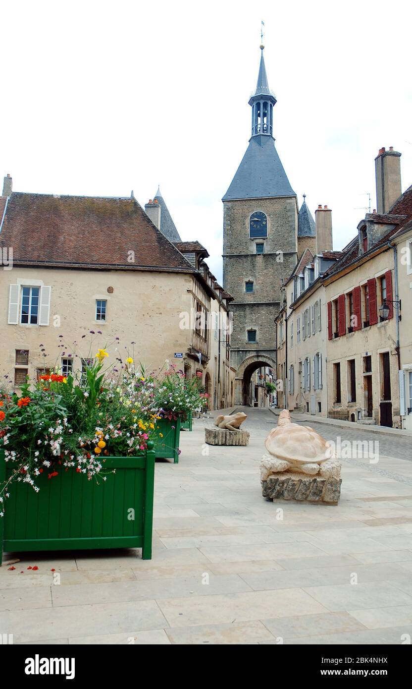 Old town Avallon, France Stock Photo