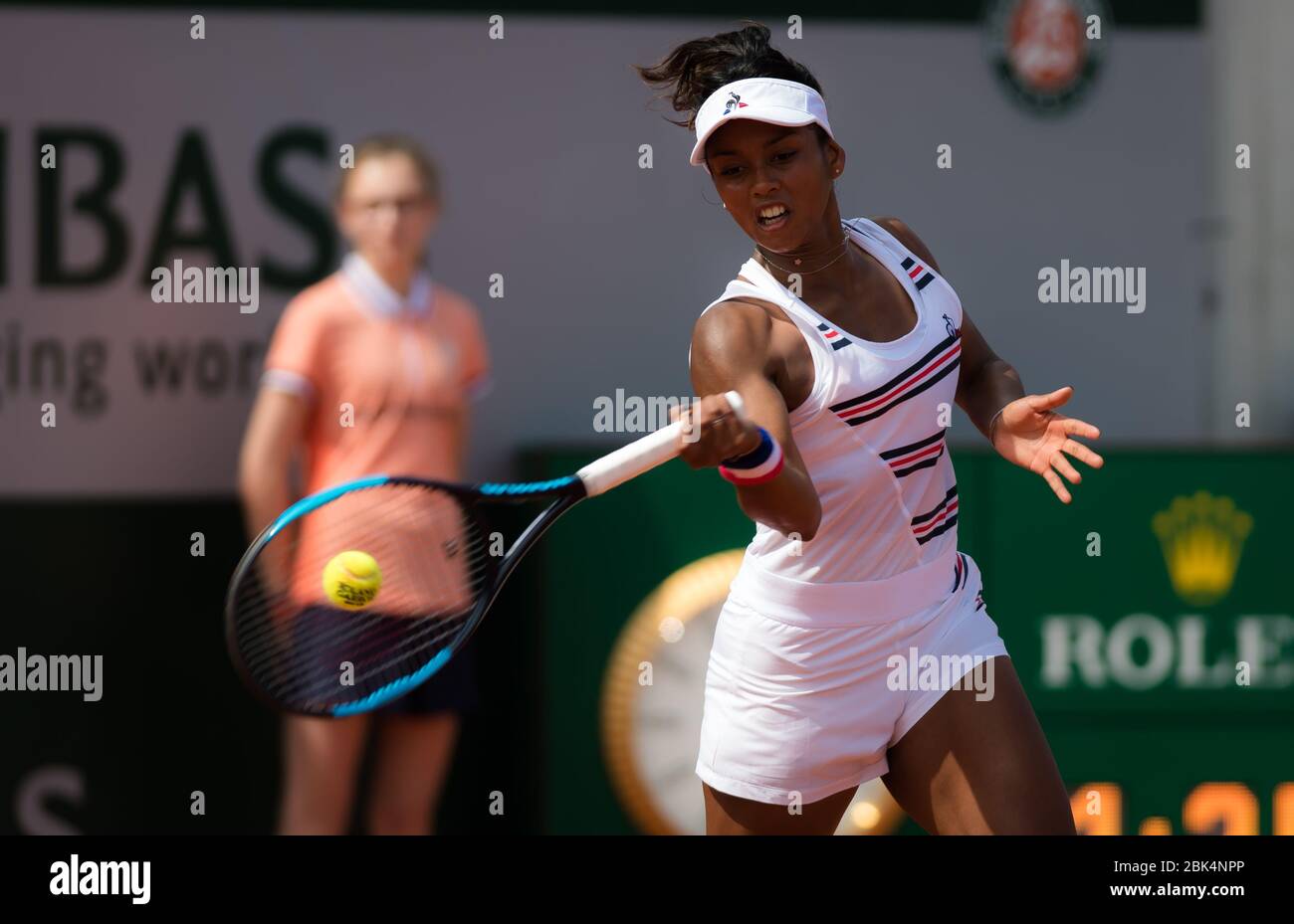 Tessah Andrianjafitrimo of France in action during the first