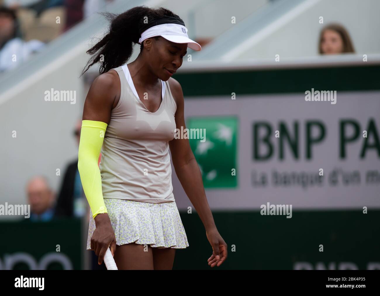 Venus Williams Of The United States In Action During Her First Round Match At The 2019 Roland Garros Grand Slam Tennis Tournament Stock Photo Alamy