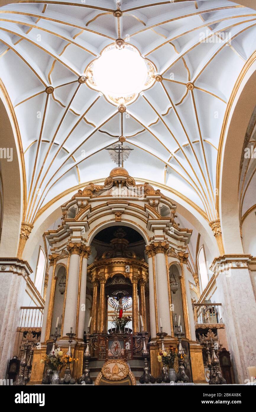 Interior of the Cathedral of Sucre, Bolivia Stock Photo