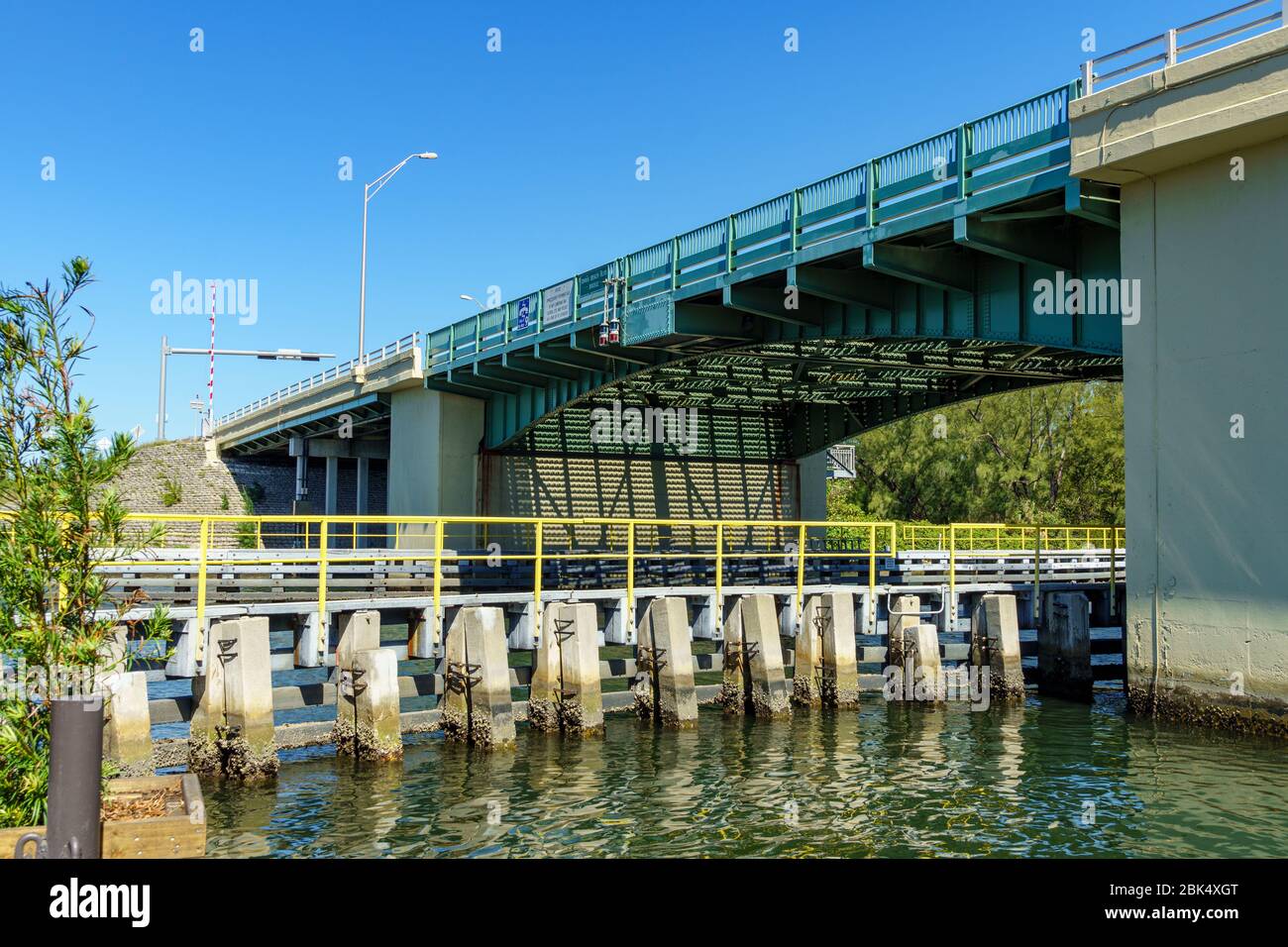 Dania Beach Boulevard bascule bridge over intracoastal - Dania Beach, Florida, USA Stock Photo