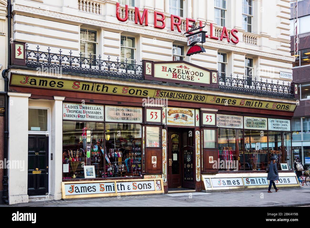 James Smith & Sons umbrella shop in New Oxford Street, London, England