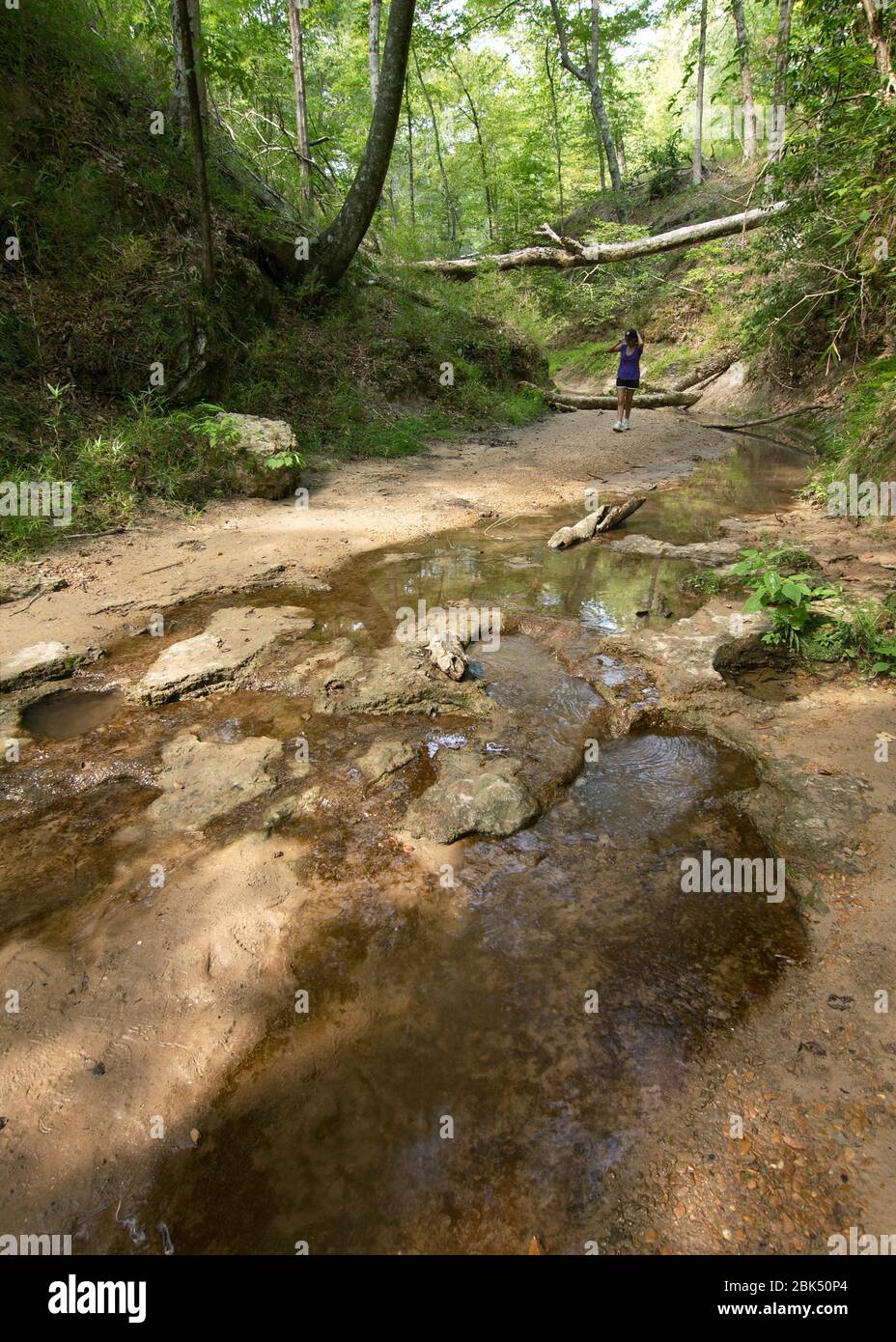 Tunica Hills, Mississippi, USA 2019 A woman enjoys a summer day at