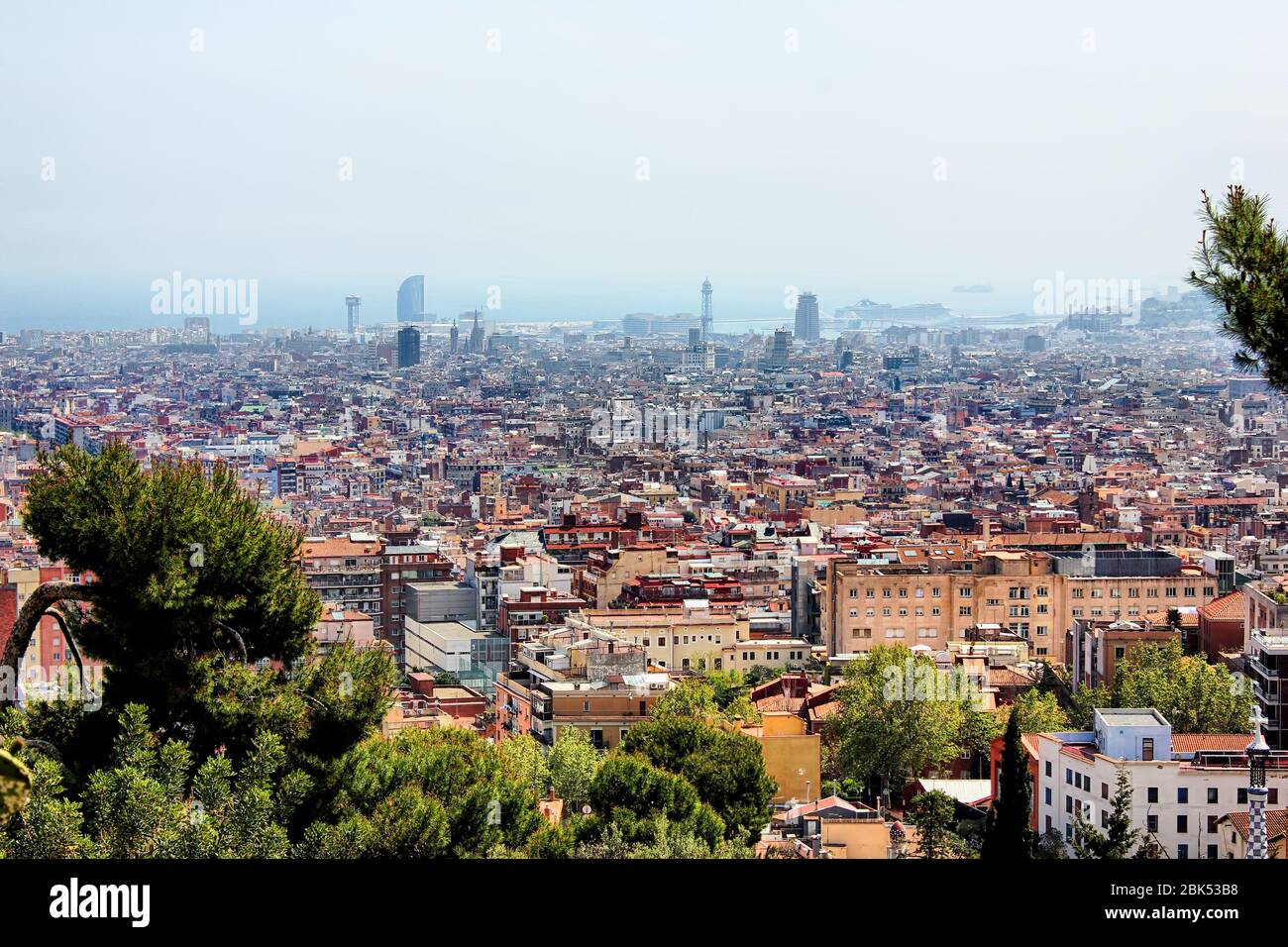 A panoramic view of Barcelona city, Catalonia, Spain Stock Photo - Alamy