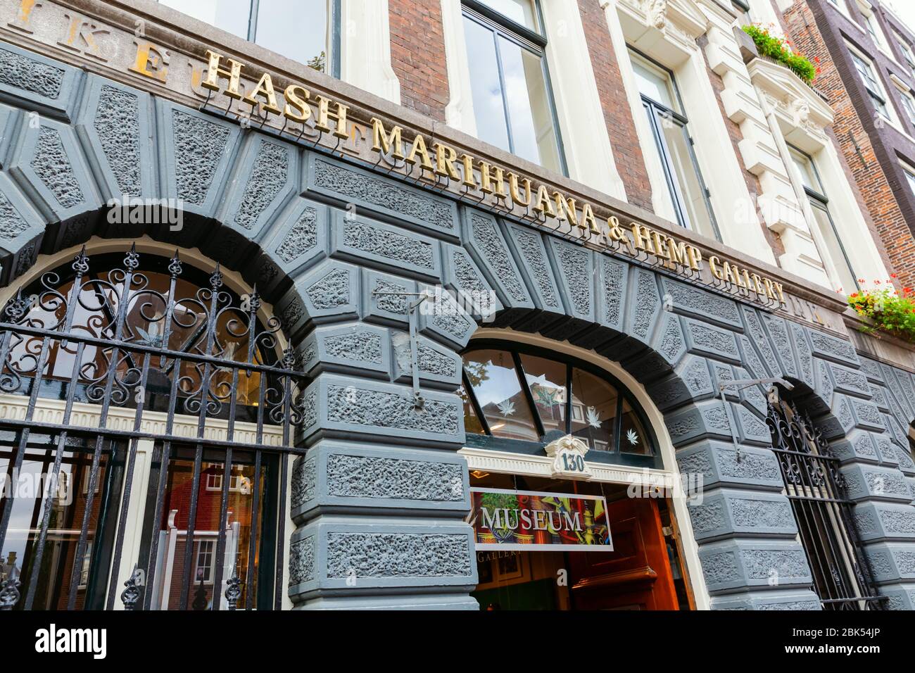Amsterdam, Netherlands - October 28, 2019: Hash, Marihuana and Hemp Museum in Amsterdam. It offers information to historical and modern uses of cannab Stock Photo