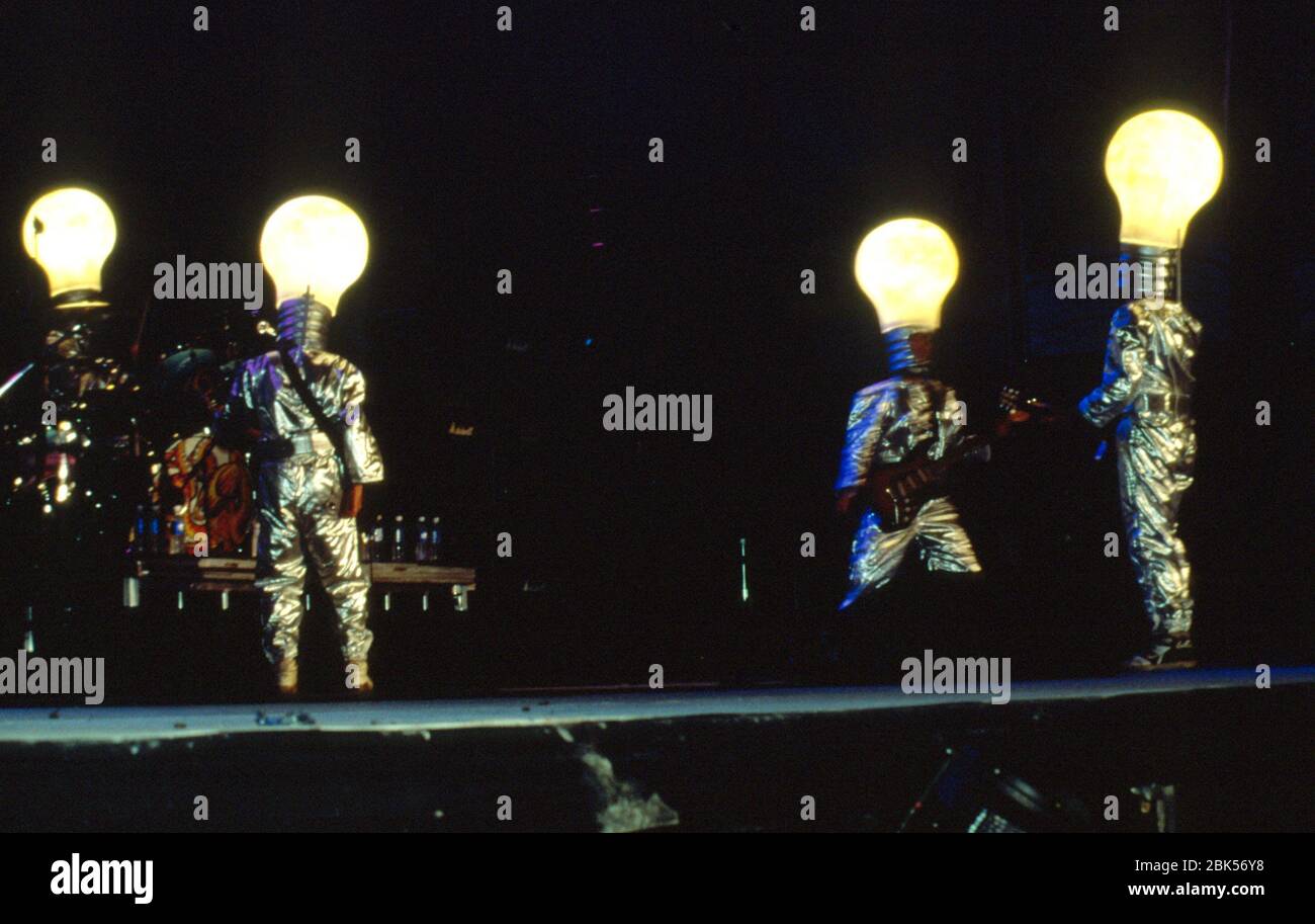 The Red Hot Chili Peppers perform at Woodstock in 1994 in light bulb  costumesCredit: Scott Weiner/MediaPunch Credit all uses Stock Photo - Alamy