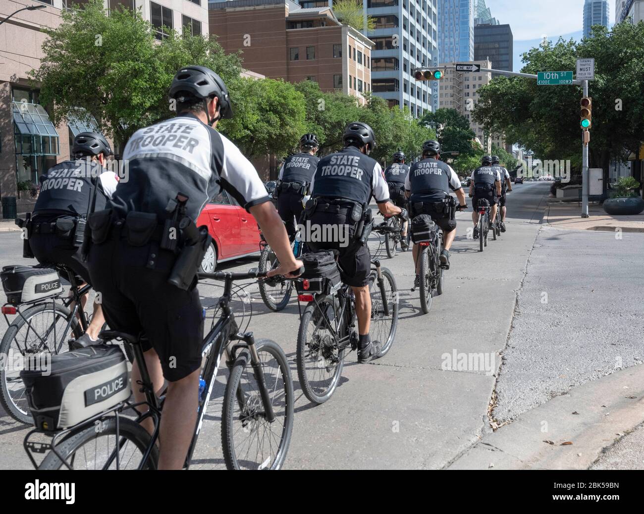 Texas Department Of Public Safety Bicycle Officers Head South On A ...