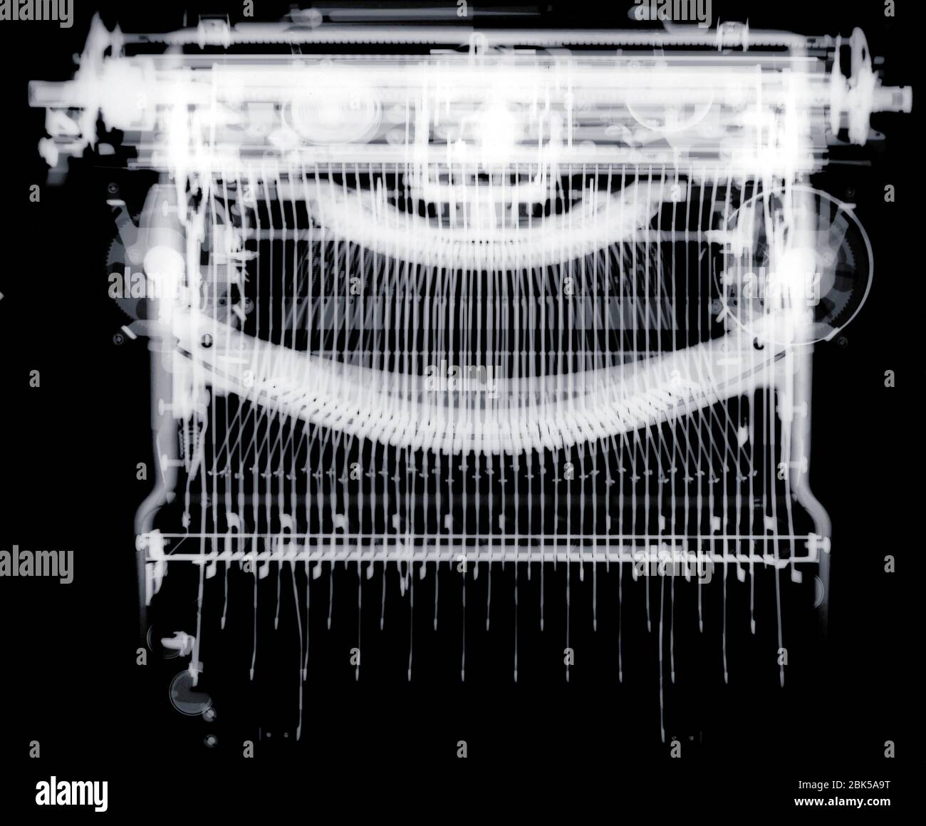 Typewriter, X-ray. Stock Photo