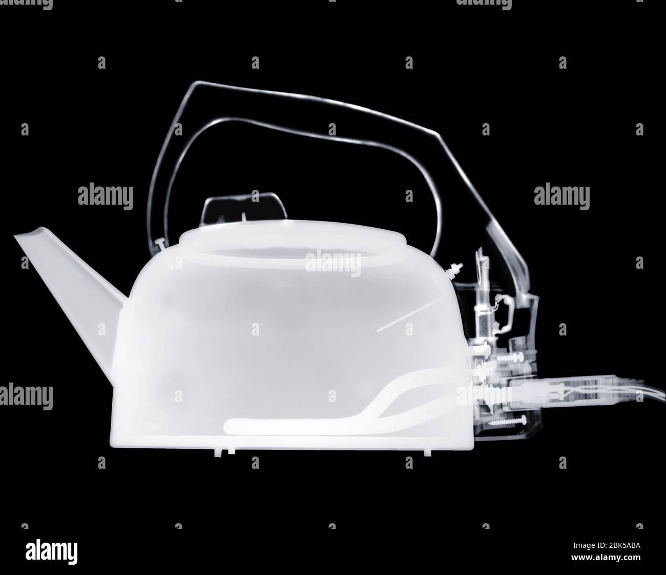 Electric kettle, X-ray. Stock Photo
