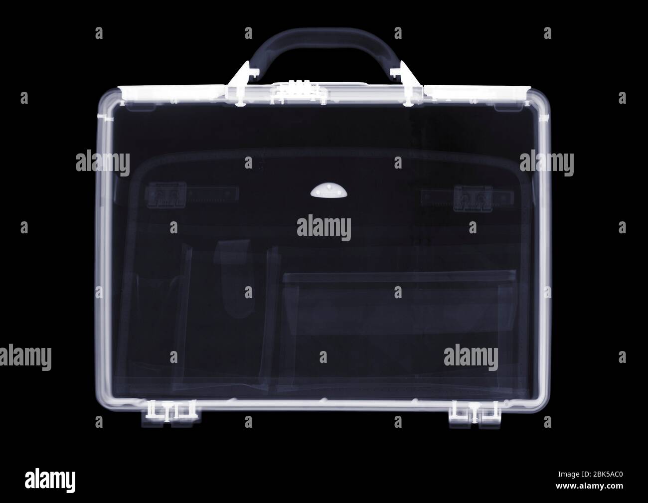 Briefcase, X-ray. Stock Photo