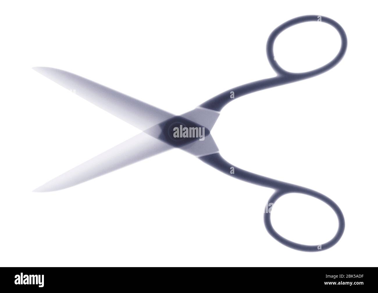A pair of scissors, X-ray. Stock Photo