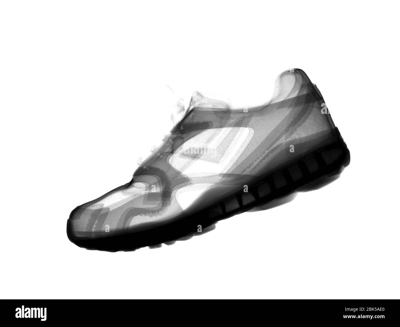 Cross training shoe, X-ray. Stock Photo